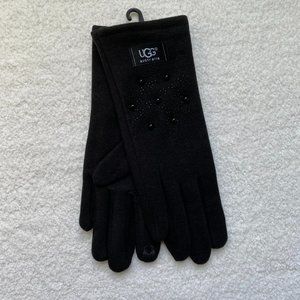UGG Black Rhinestone Tech Gloves